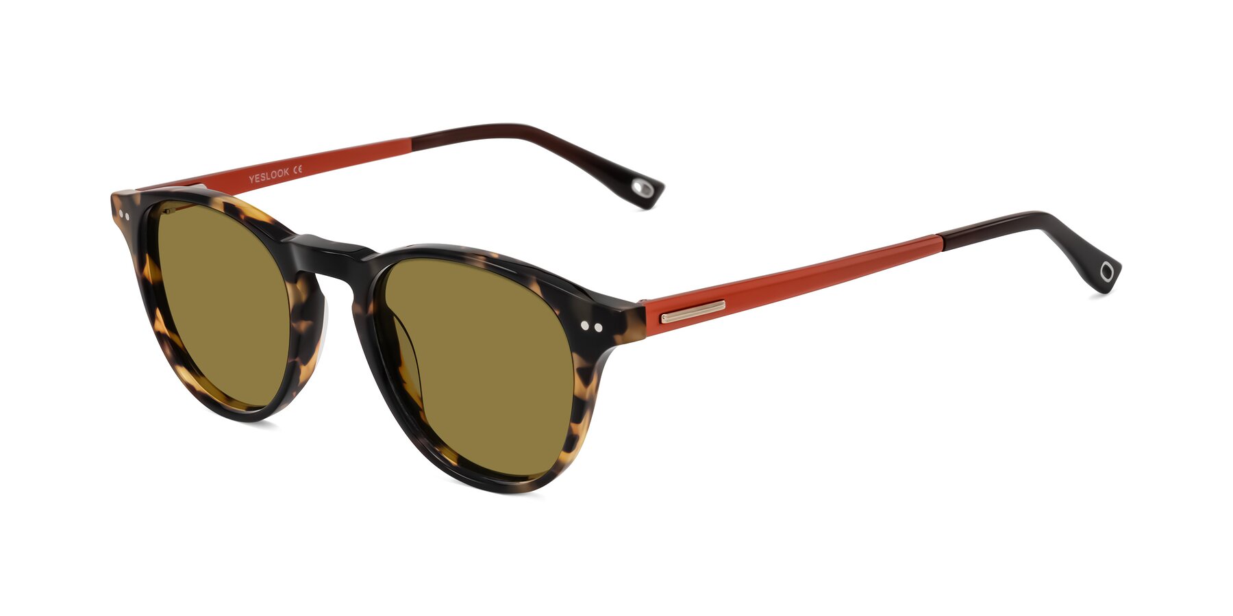 Angle of Orkid in Tortoise/Orange with Brown Polarized Lenses