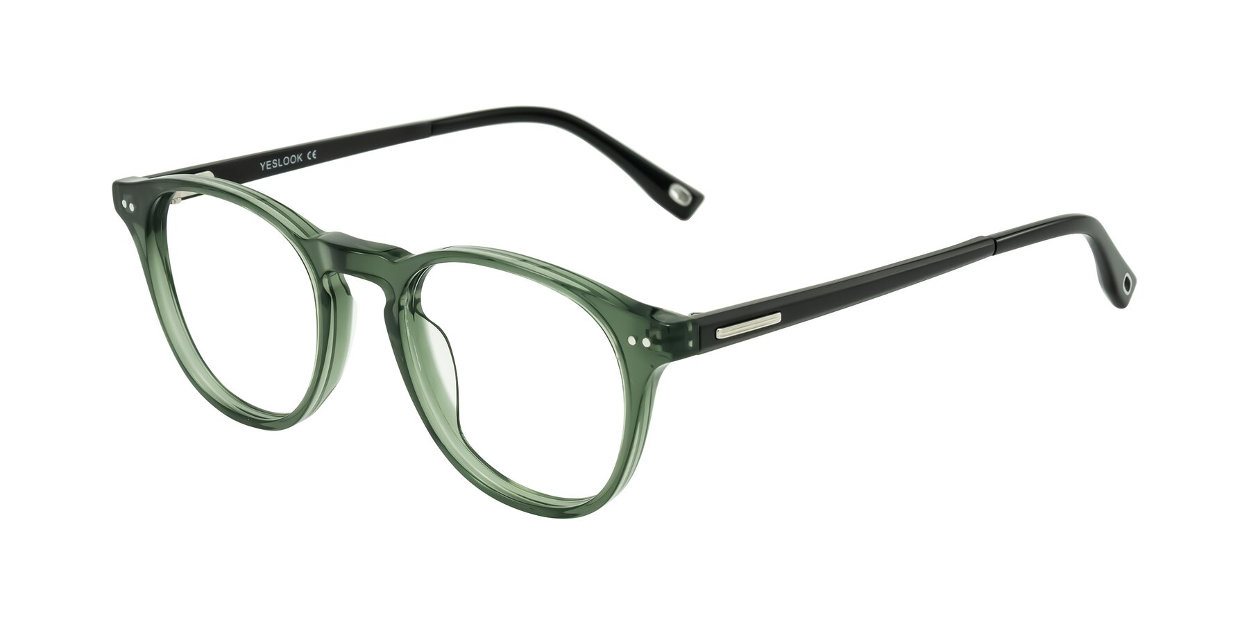 Angle of Orkid in Green/Black with Clear Blue Light Blocking Lenses