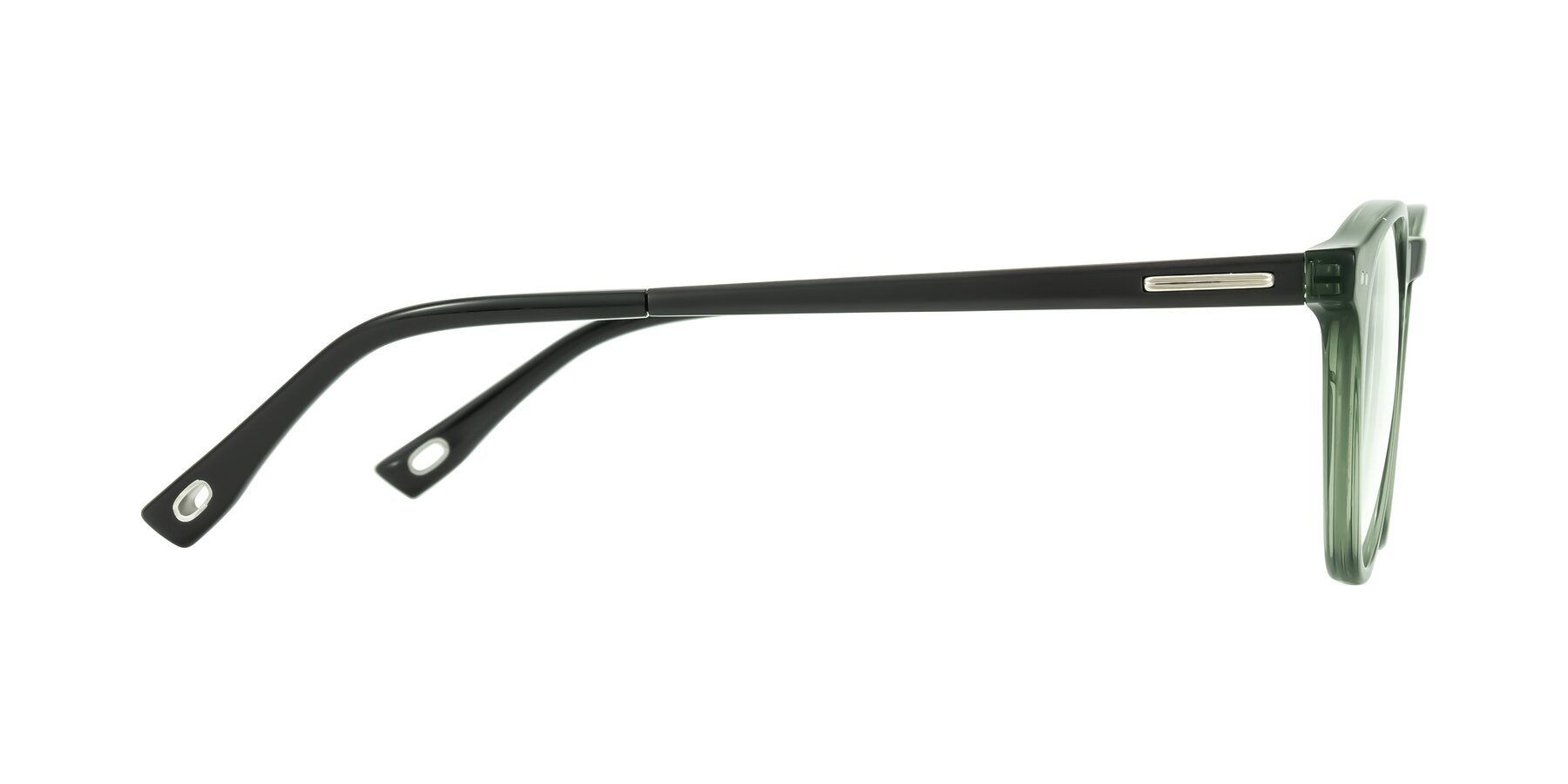 Side of Orkid in Green/Black with Clear Blue Light Blocking Lenses