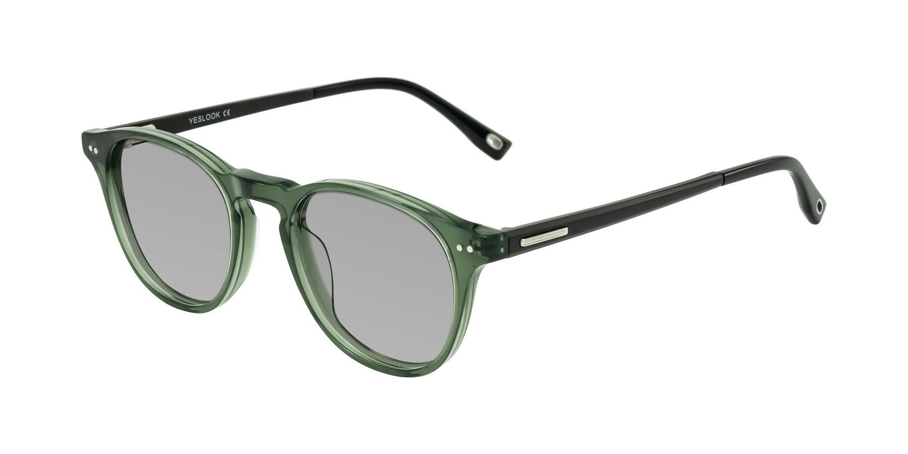 Angle of Orkid in Green/Black with Light Gray Tinted Lenses