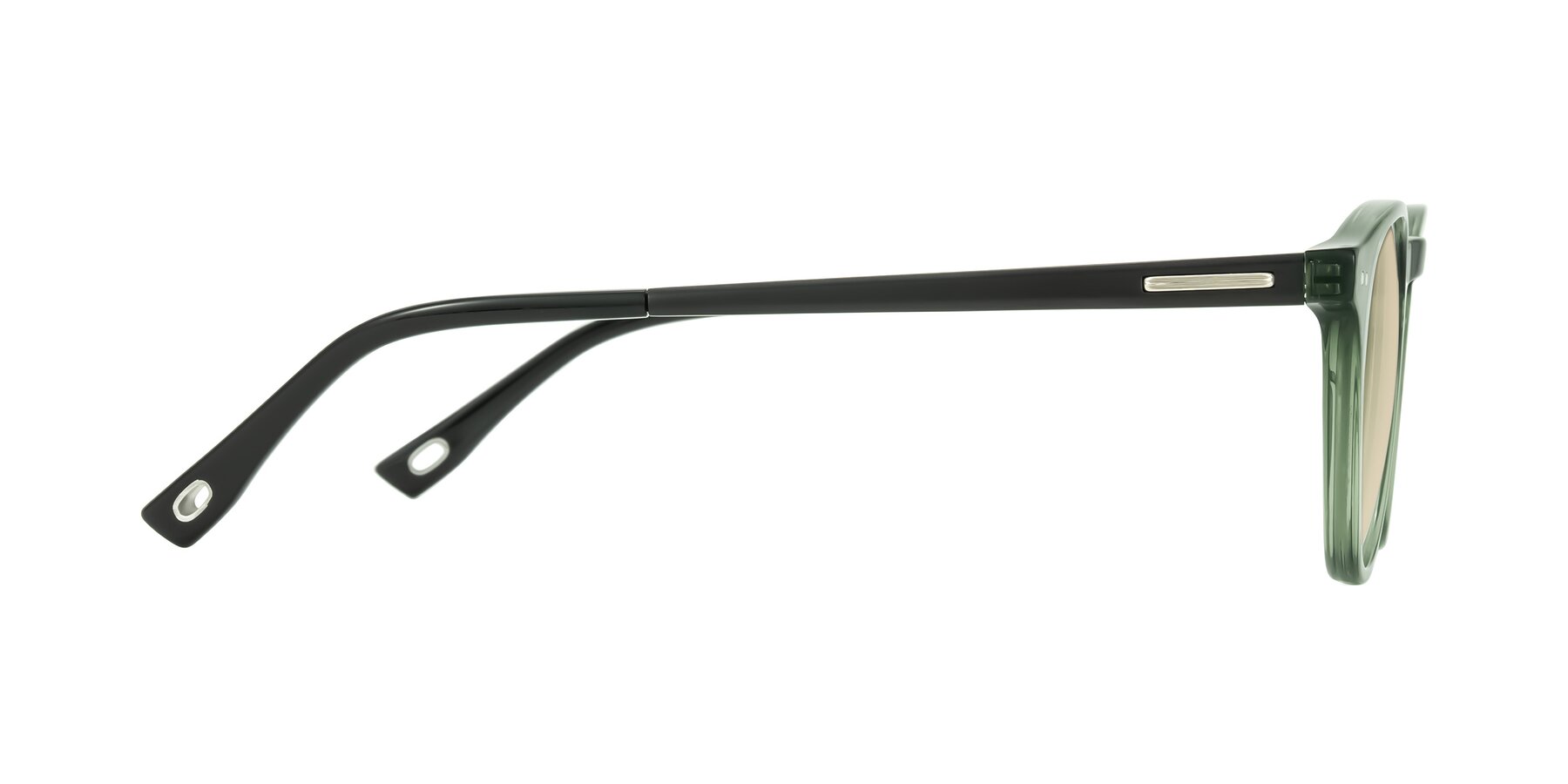 Side of Orkid in Green/Black with Light Brown Tinted Lenses