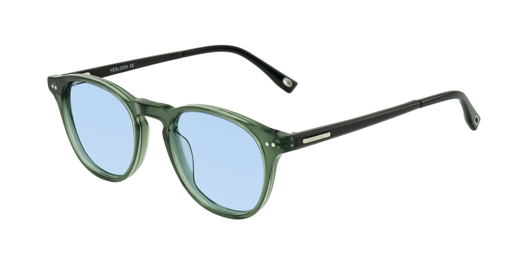 Angle of Orkid in Green/Black with Light Blue Tinted Lenses