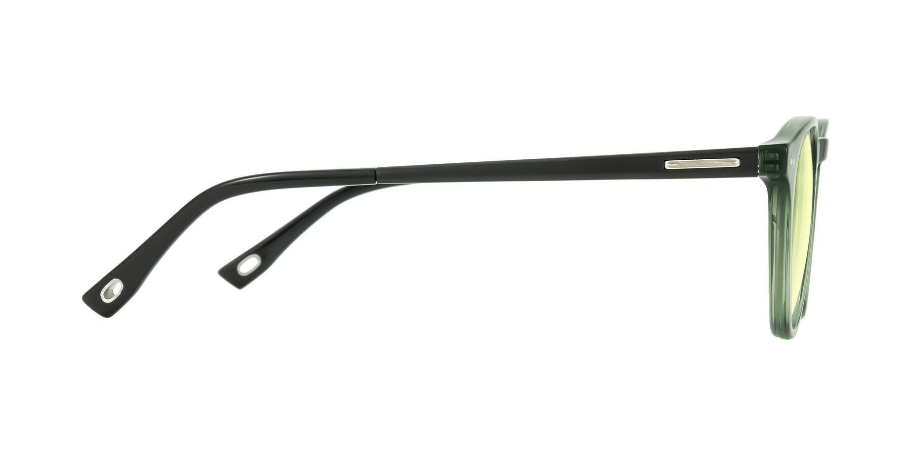 Side of Orkid in Green/Black with Light Yellow Tinted Lenses