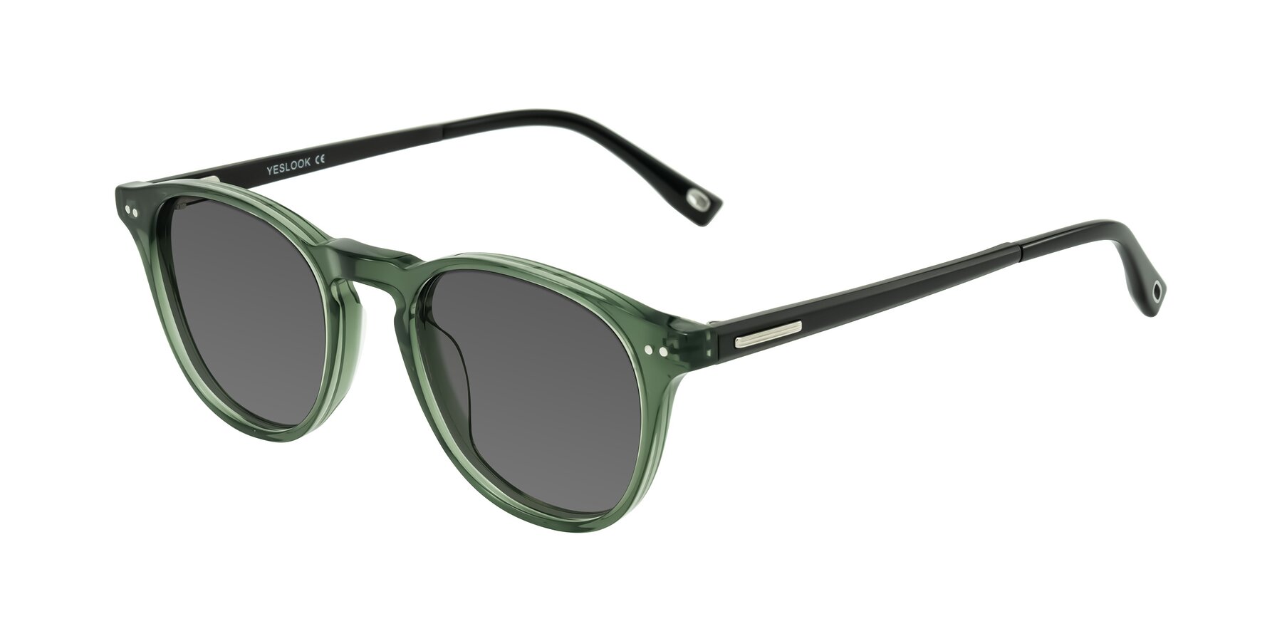 Angle of Orkid in Green/Black with Medium Gray Tinted Lenses