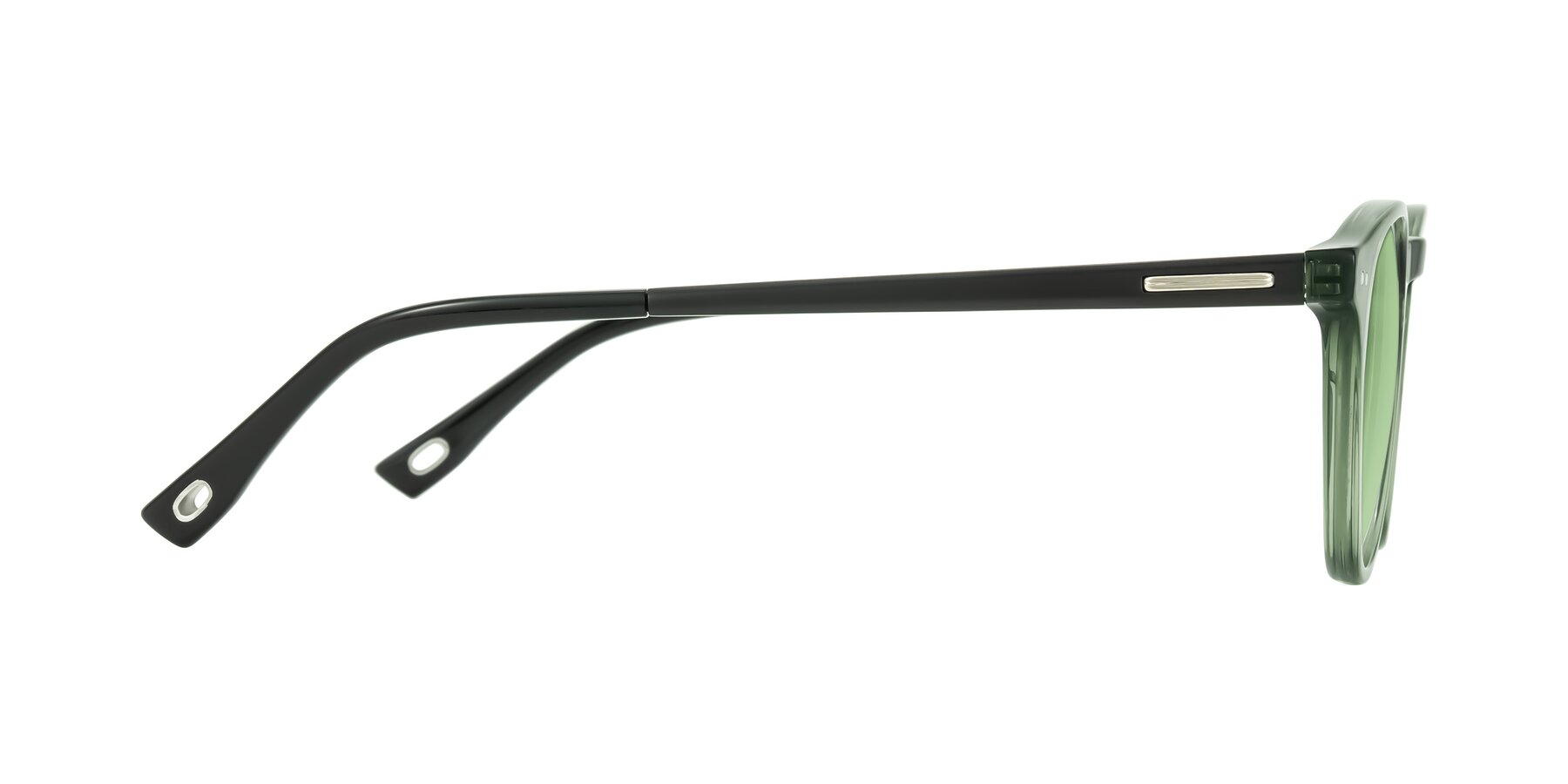 Side of Orkid in Green/Black with Medium Green Tinted Lenses