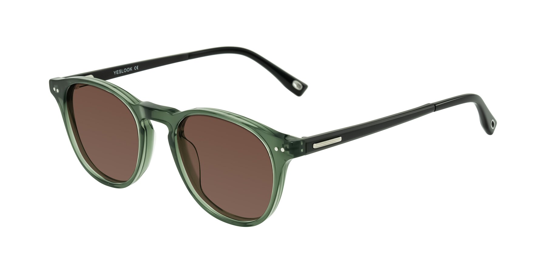Angle of Orkid in Green/Black with Brown Tinted Lenses
