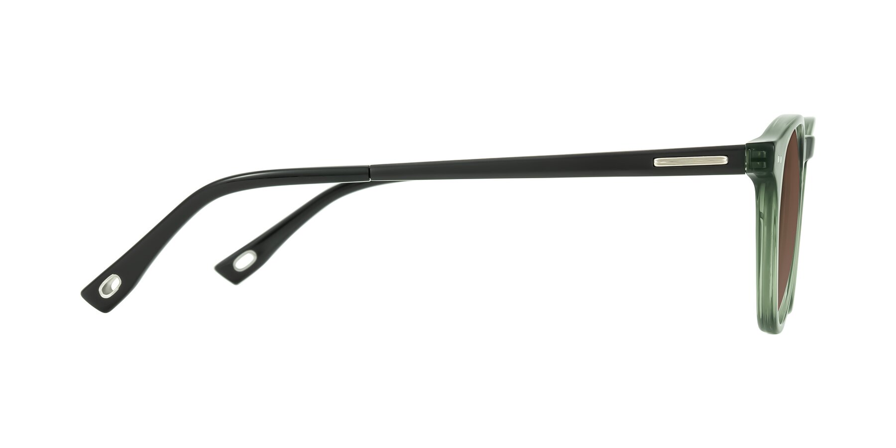 Side of Orkid in Green/Black with Brown Tinted Lenses