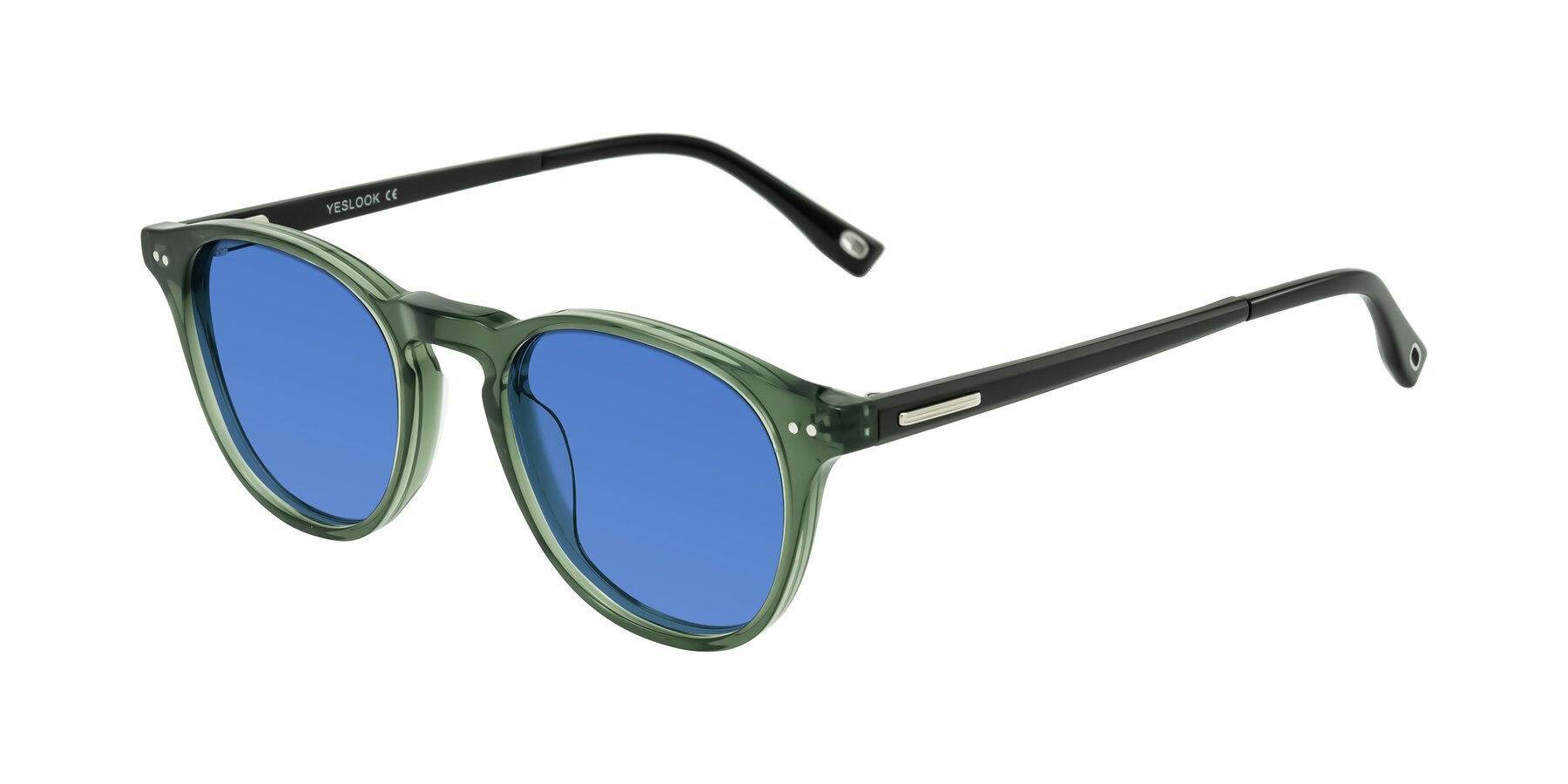 Angle of Orkid in Green/Black with Blue Tinted Lenses