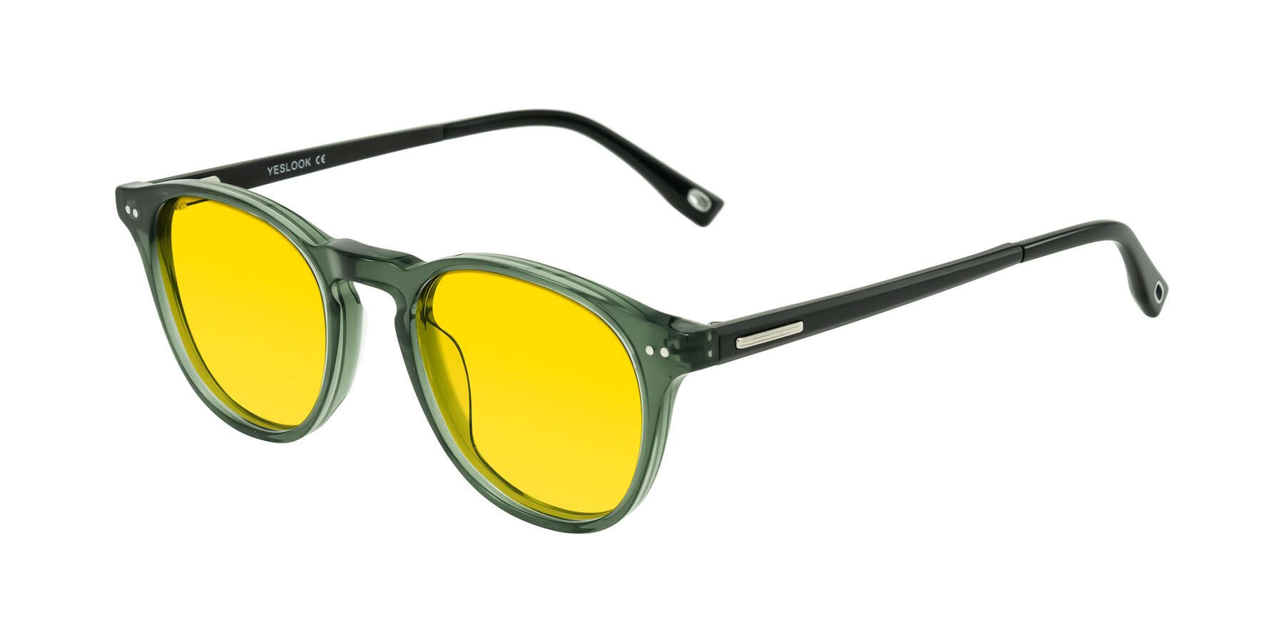 Angle of Orkid in Green/Black with Yellow Tinted Lenses