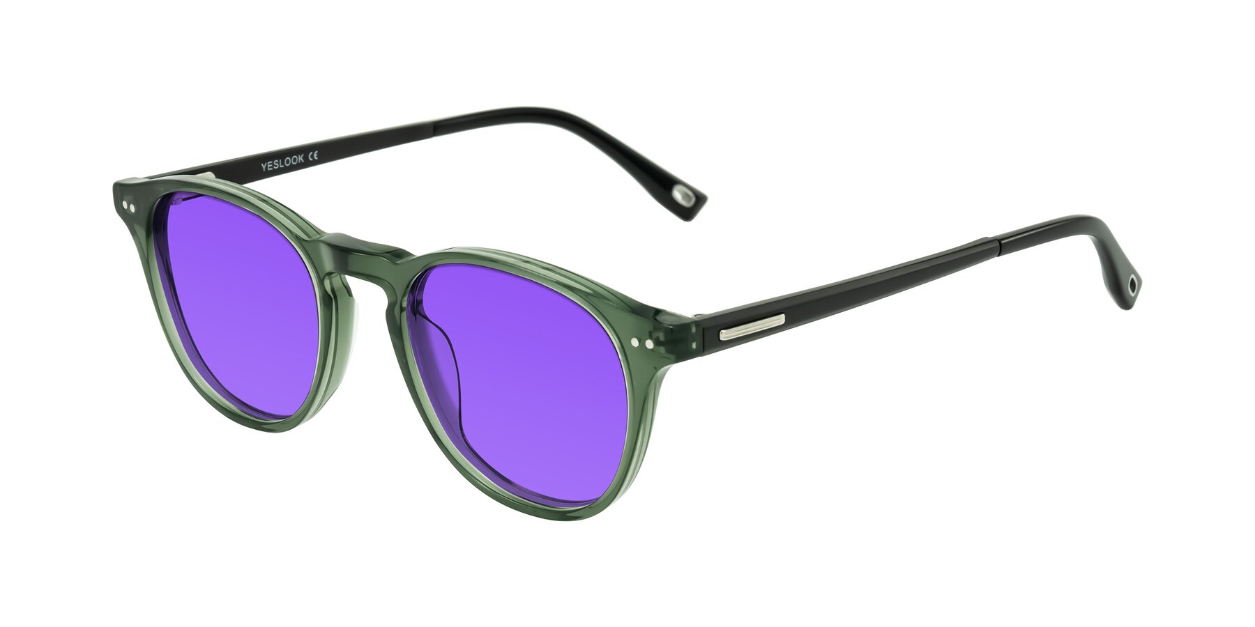Angle of Orkid in Green/Black with Purple Tinted Lenses