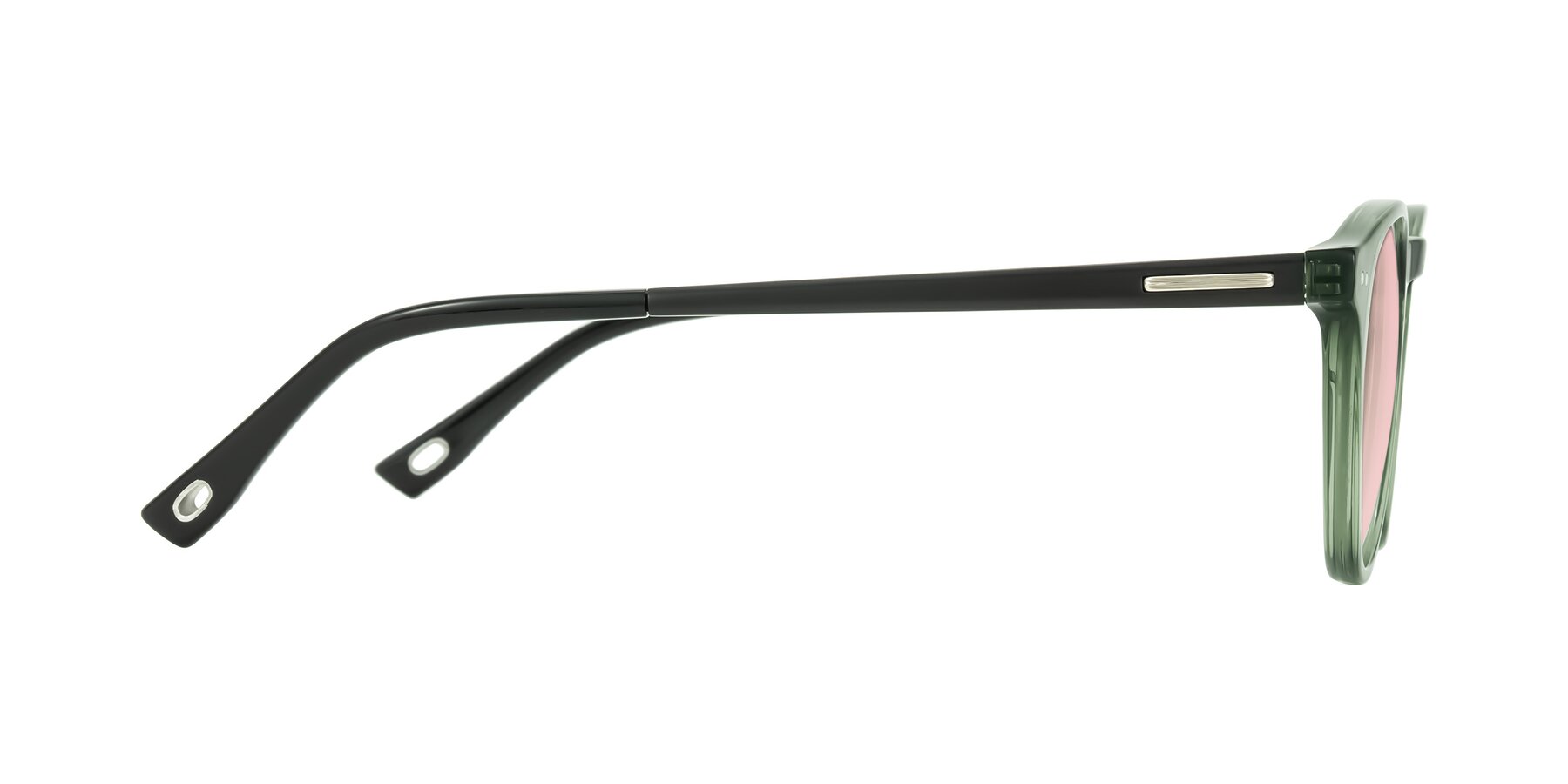 Side of Orkid in Green/Black with Light Garnet Tinted Lenses