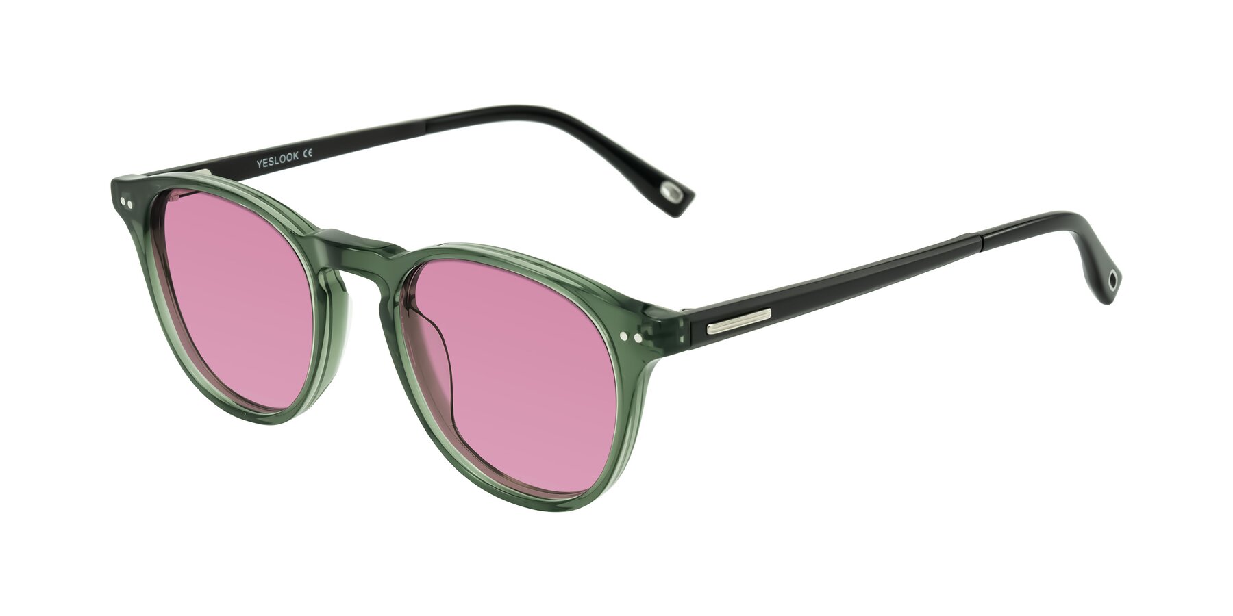 Angle of Orkid in Green/Black with Medium Wine Tinted Lenses