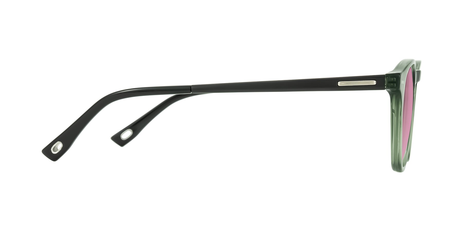Side of Orkid in Green/Black with Medium Wine Tinted Lenses