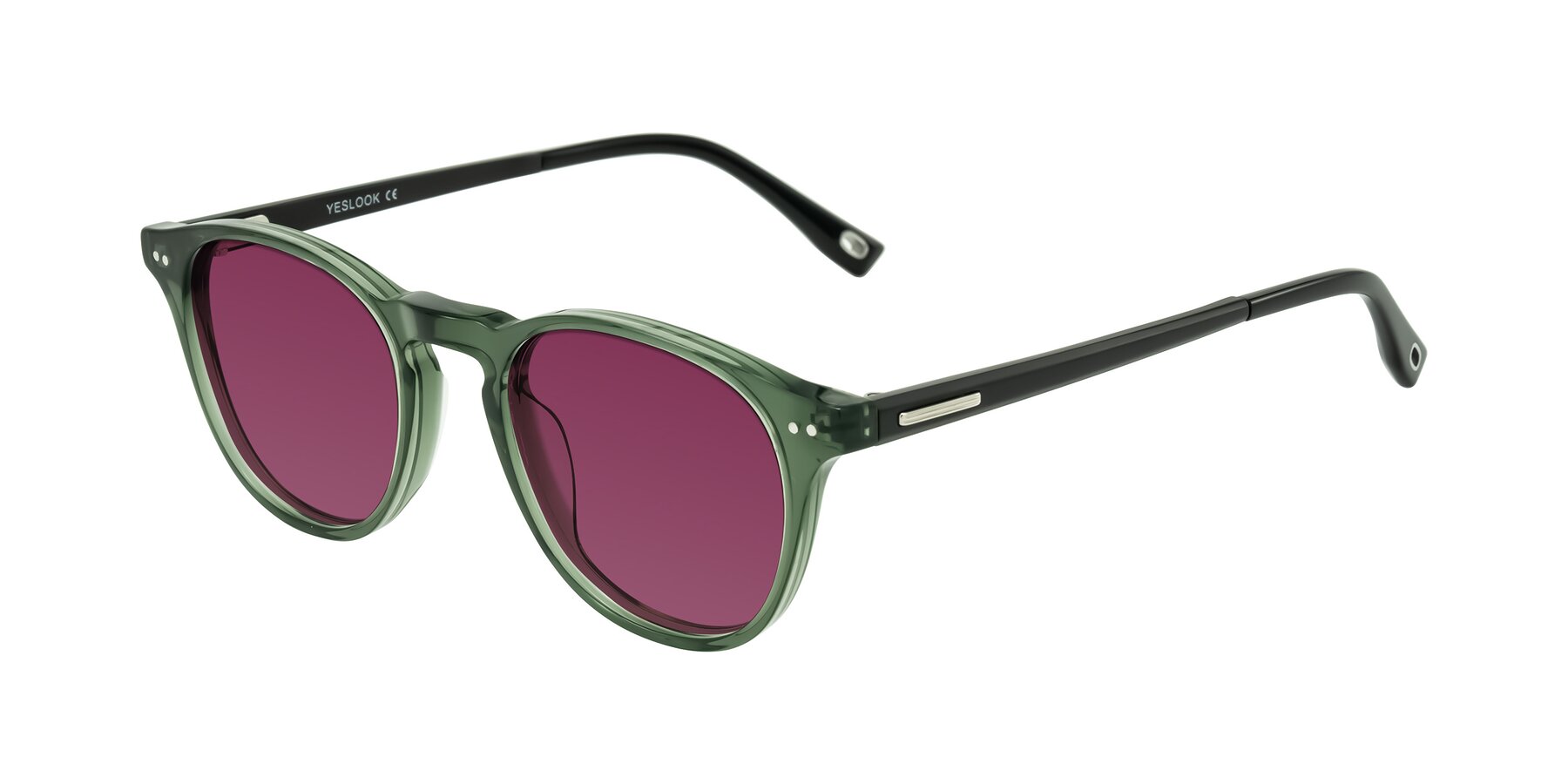 Angle of Orkid in Green/Black with Wine Tinted Lenses