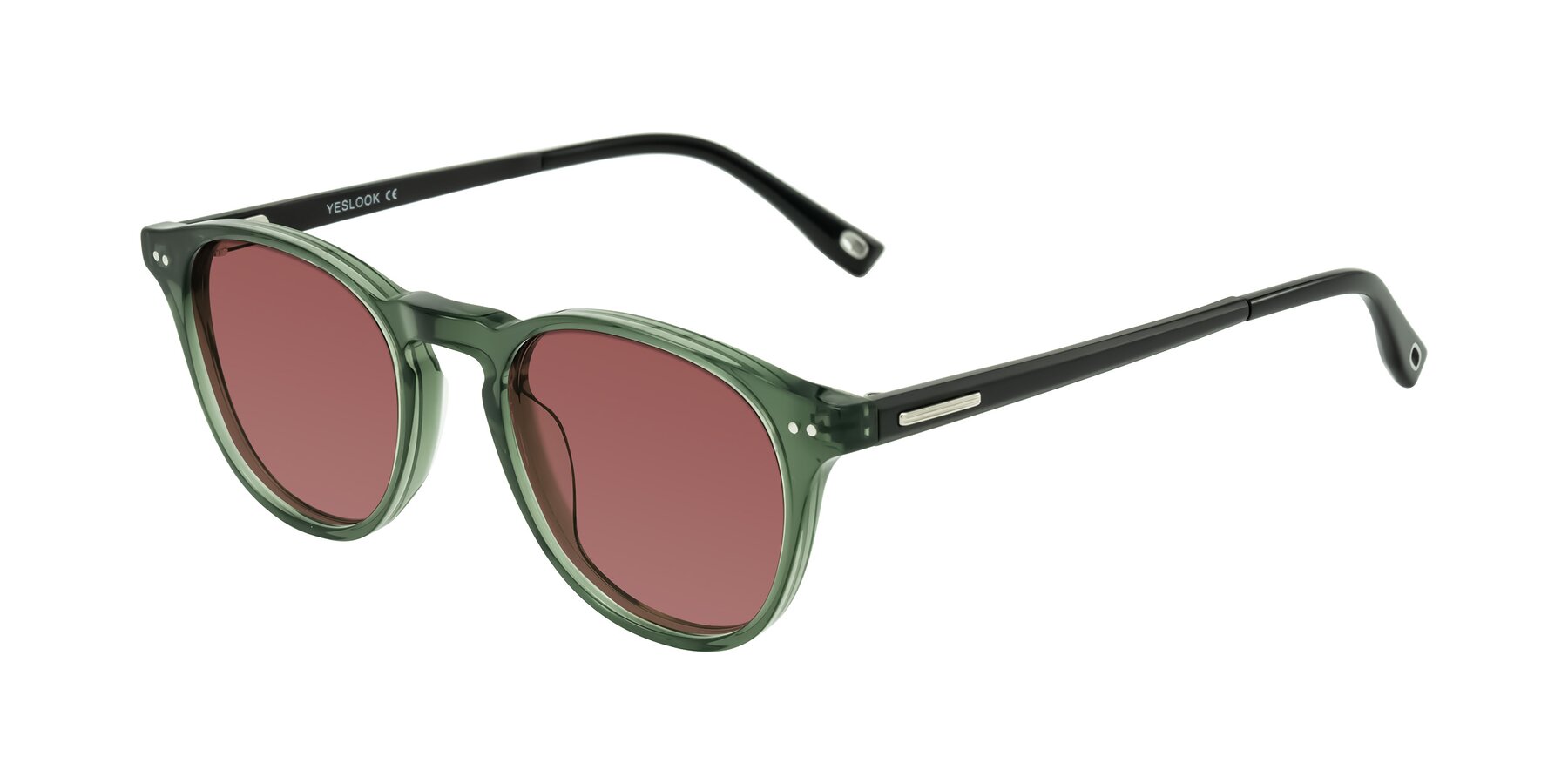 Angle of Orkid in Green/Black with Garnet Tinted Lenses