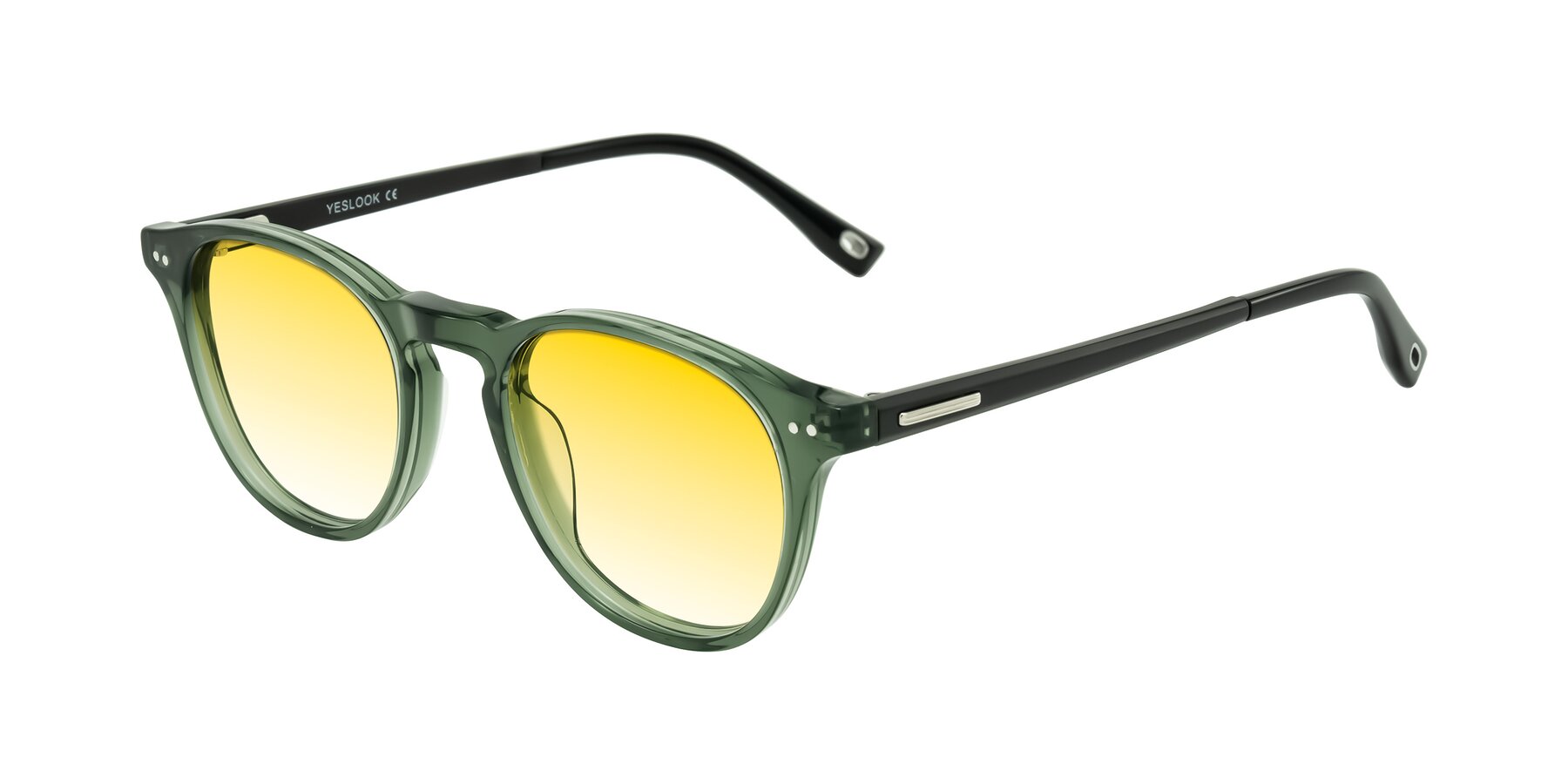 Angle of Orkid in Green/Black with Yellow Gradient Lenses