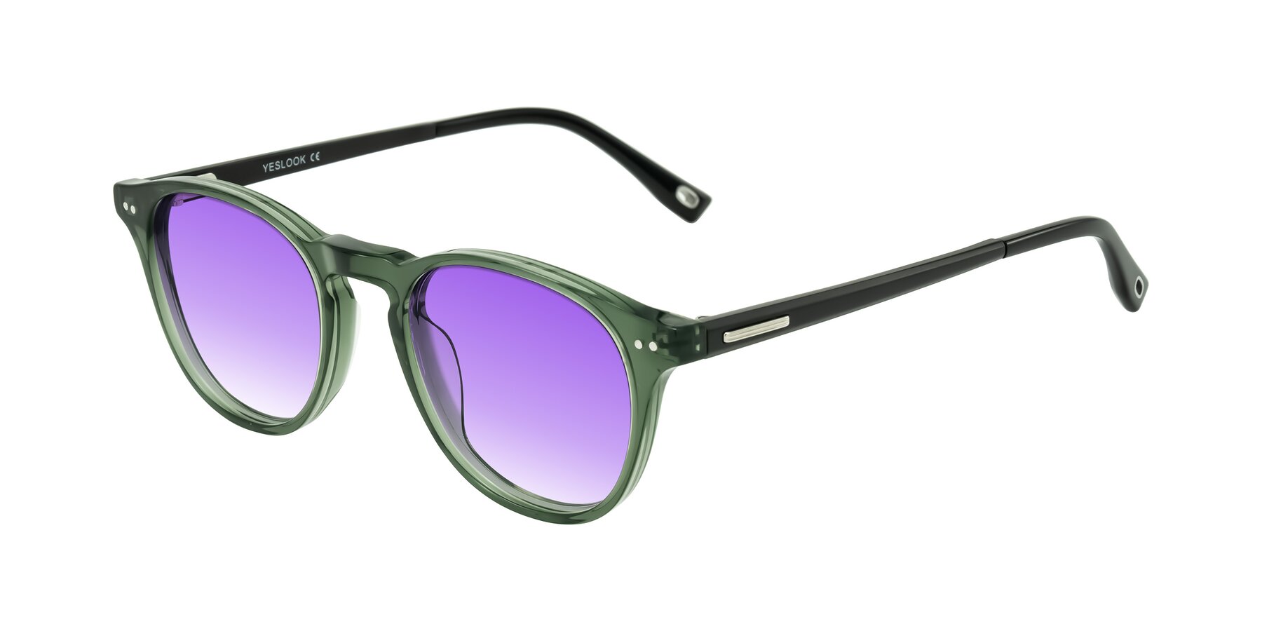 Angle of Orkid in Green/Black with Purple Gradient Lenses
