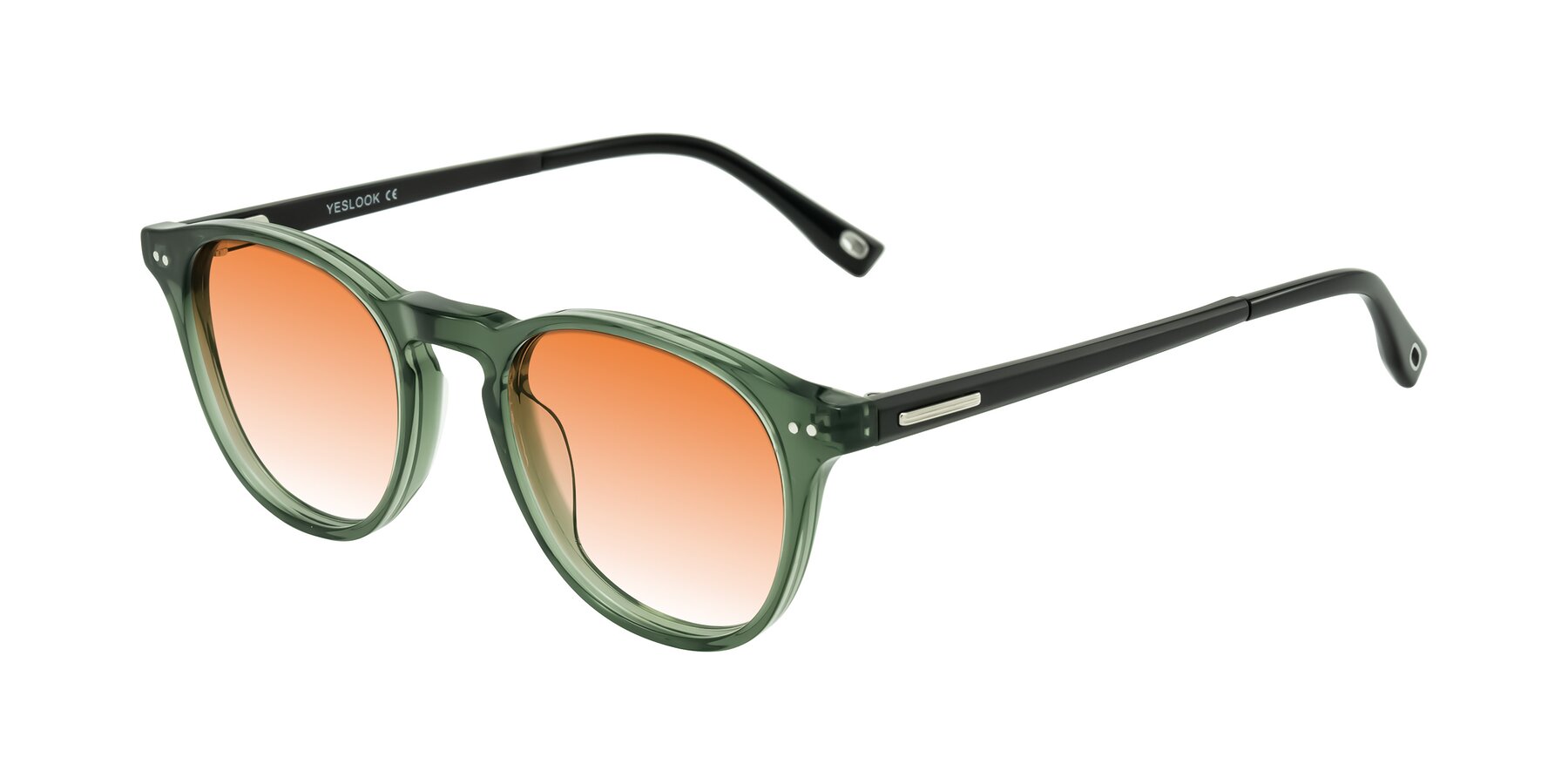 Angle of Orkid in Green/Black with Orange Gradient Lenses