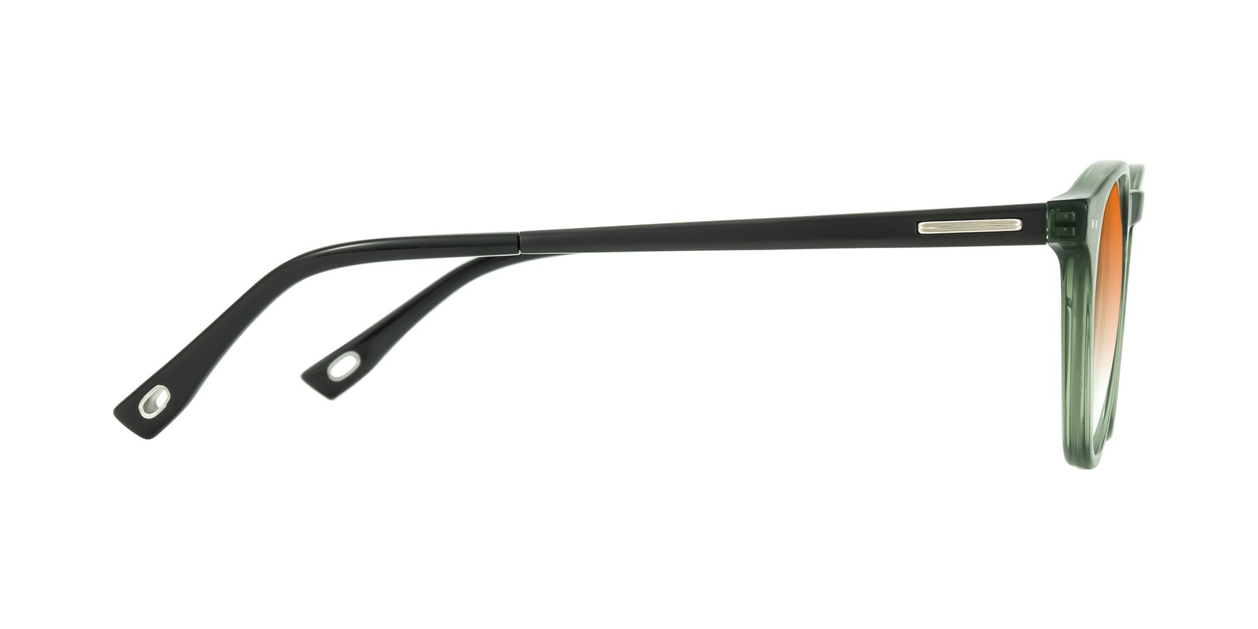 Side of Orkid in Green/Black with Orange Gradient Lenses