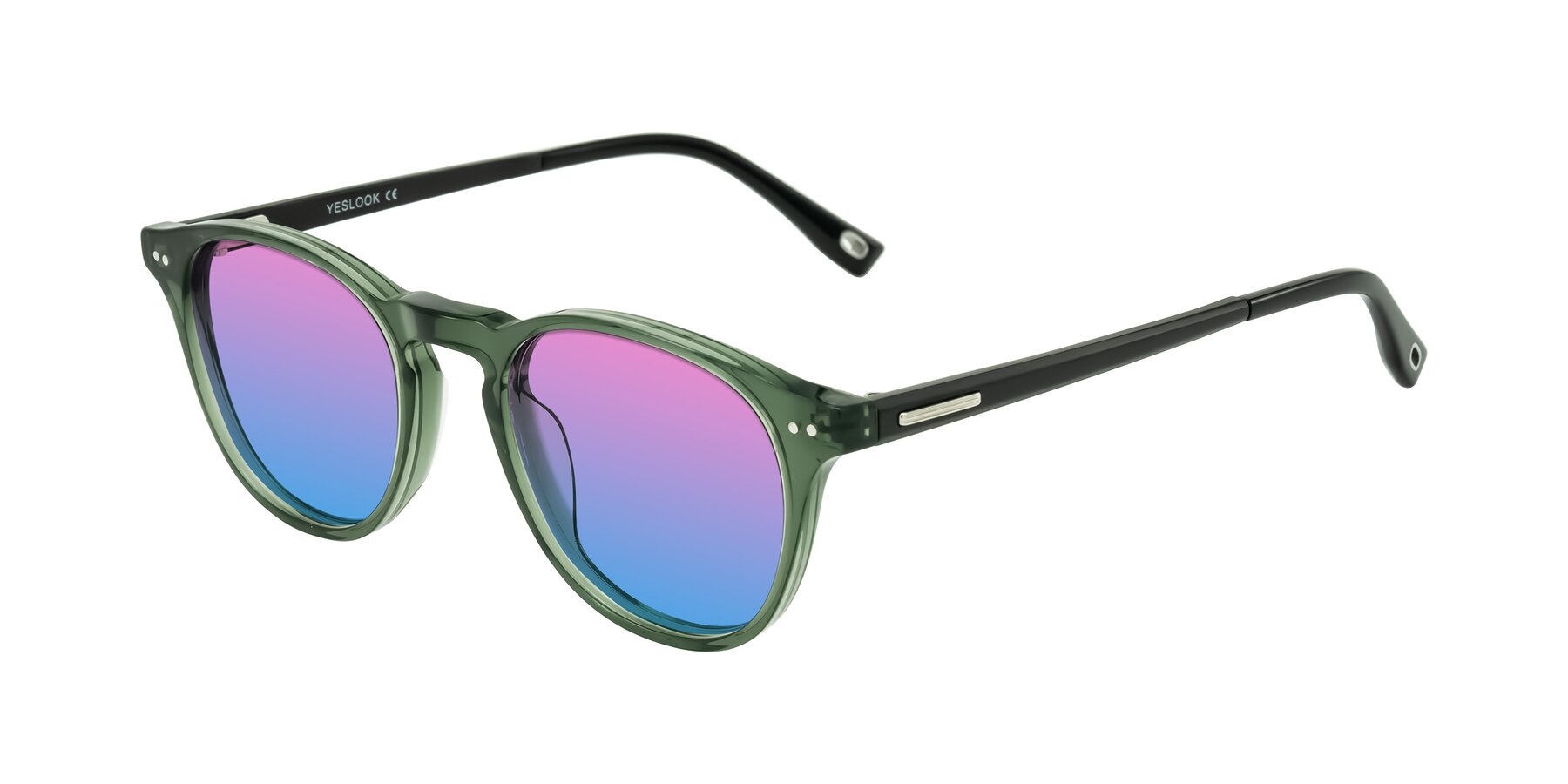 Angle of Orkid in Green/Black with Pink / Blue Gradient Lenses