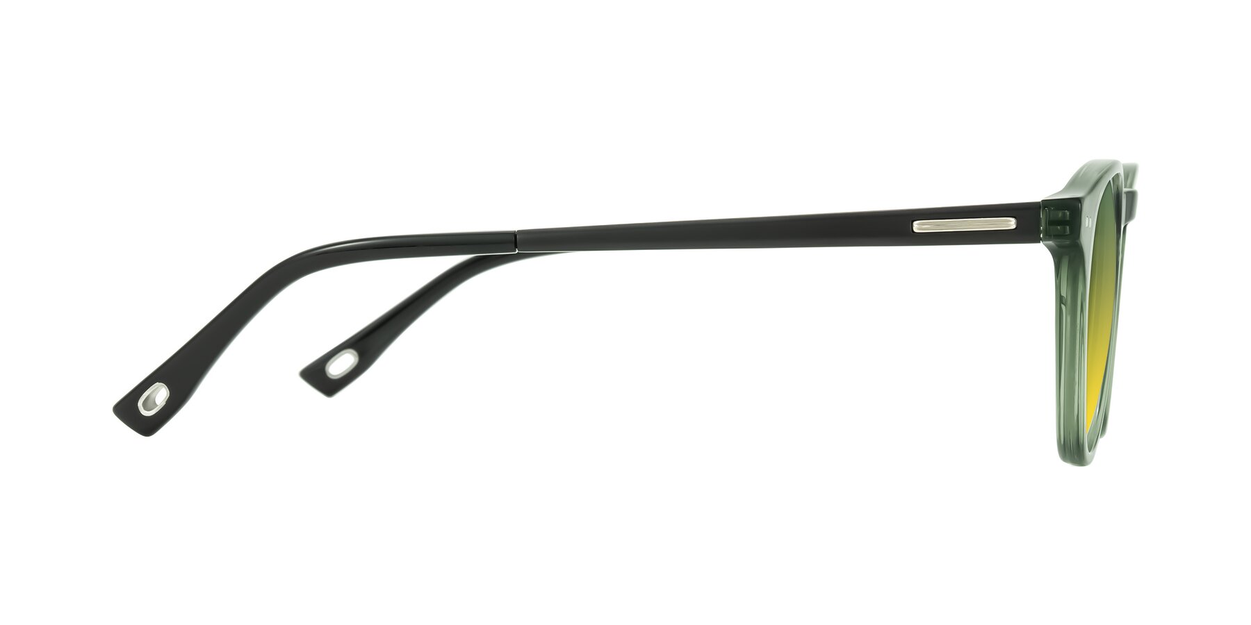 Side of Orkid in Green/Black with Green / Yellow Gradient Lenses