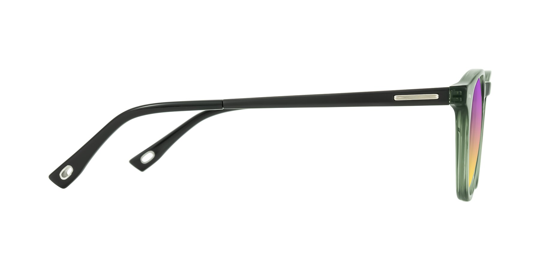 Side of Orkid in Green/Black with Purple / Yellow Gradient Lenses