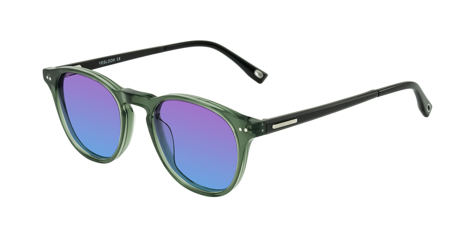 Angle of Orkid in Green/Black with Purple / Blue Gradient Lenses