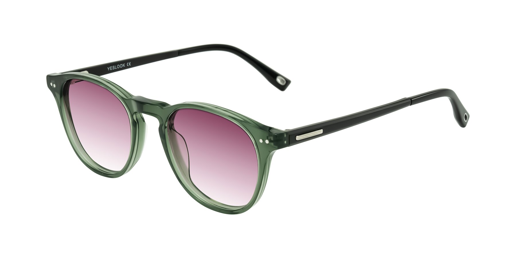 Angle of Orkid in Green/Black with Wine Gradient Lenses