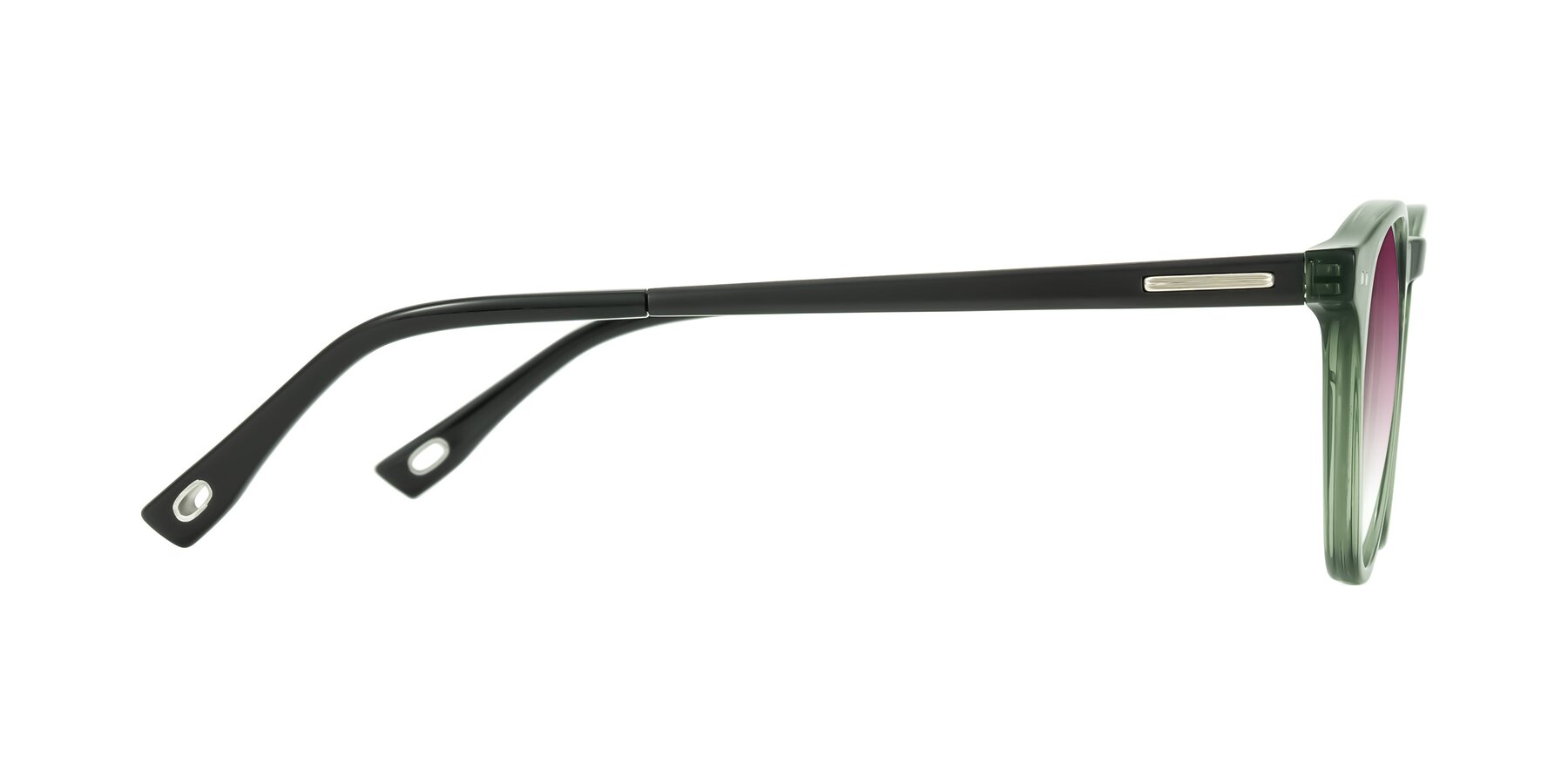 Side of Orkid in Green/Black with Wine Gradient Lenses