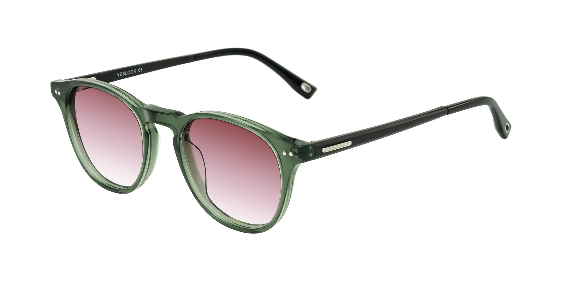 Angle of Orkid in Green/Black with Garnet Gradient Lenses