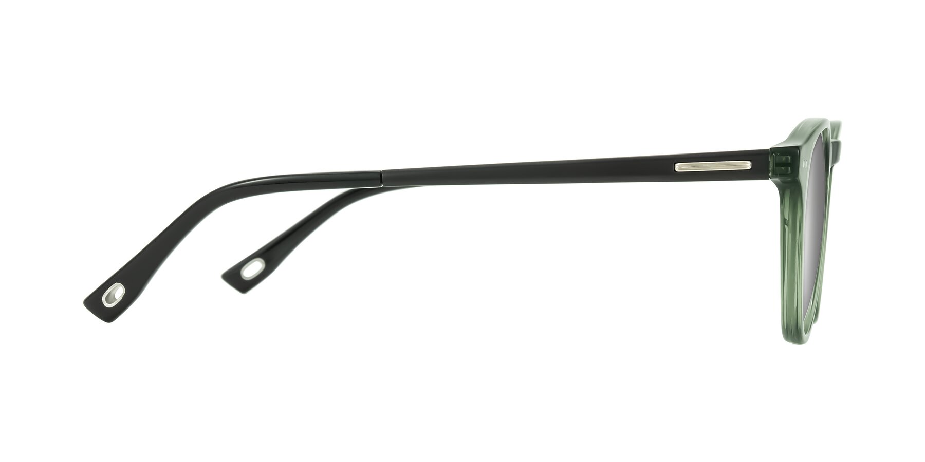 Side of Orkid in Green/Black with Silver Mirrored Lenses