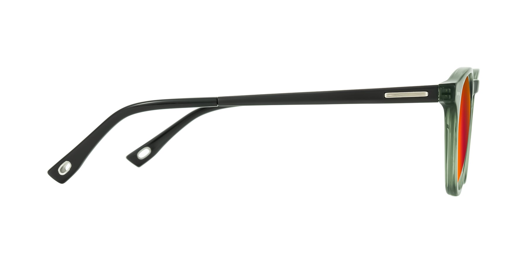 Side of Orkid in Green/Black with Red Gold Mirrored Lenses