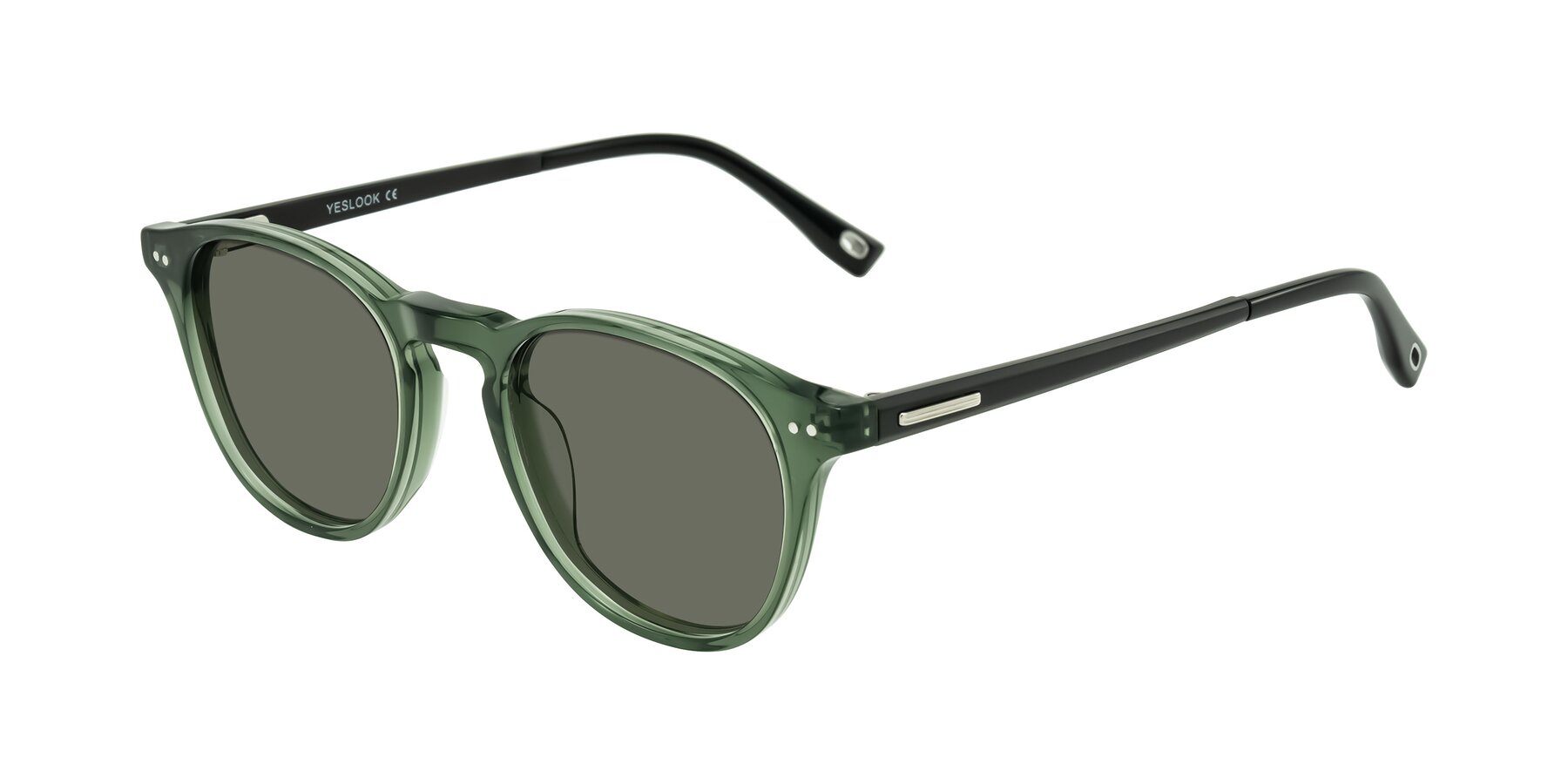 Angle of Orkid in Green/Black with Gray Polarized Lenses