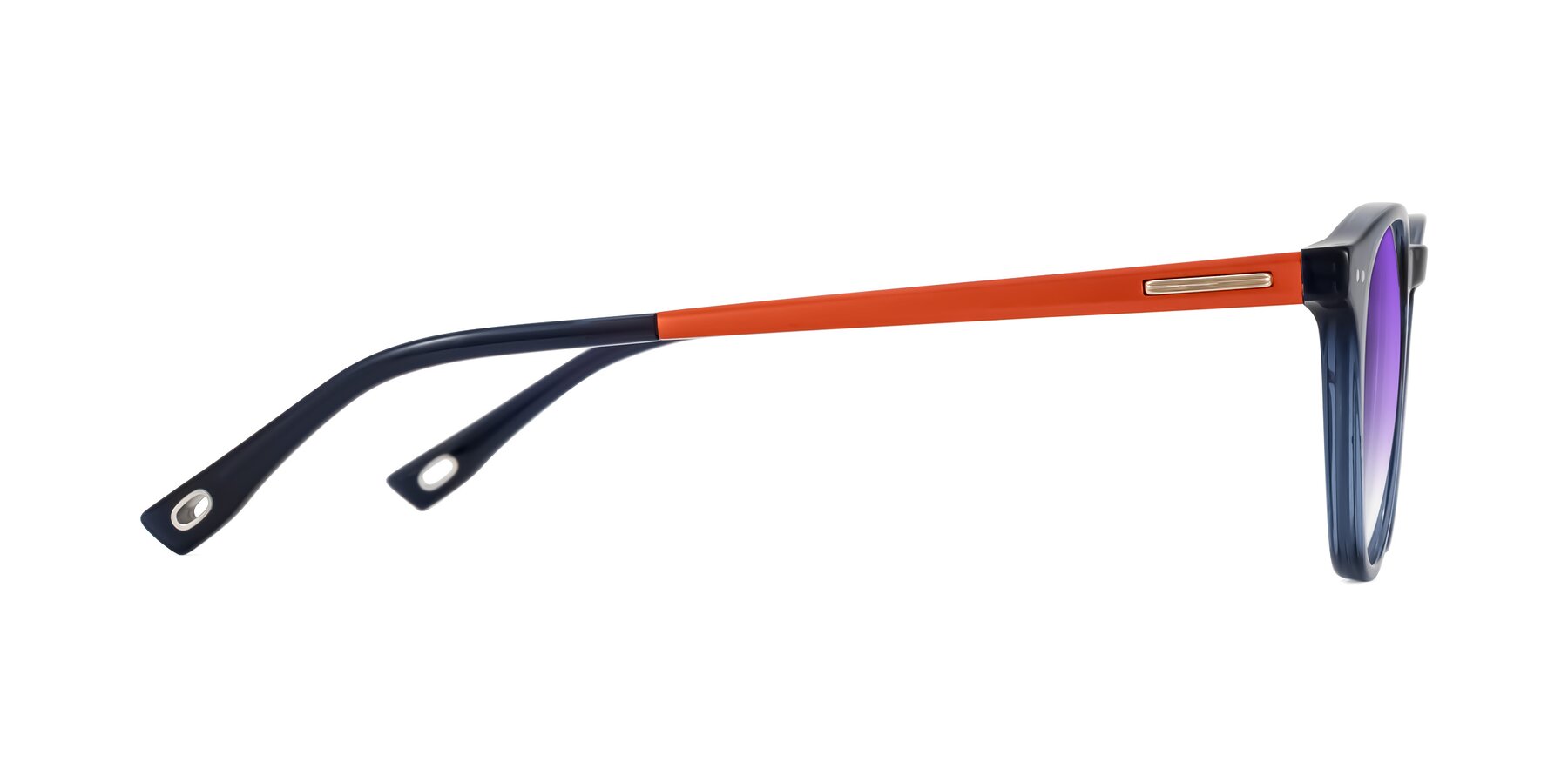 Side of Orkid in Blue/Orangle with Purple Gradient Lenses