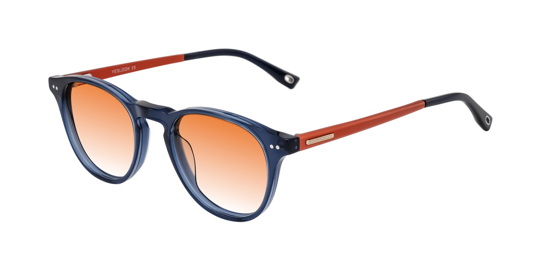 Angle of Orkid in Blue/Orangle with Orange Gradient Lenses