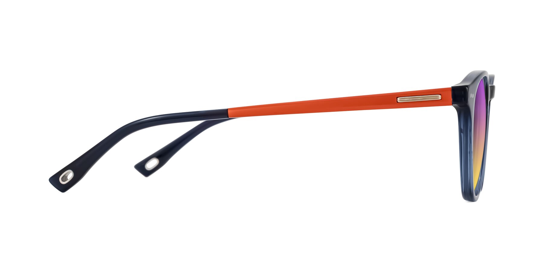 Side of Orkid in Blue/Orangle with Purple / Yellow Gradient Lenses