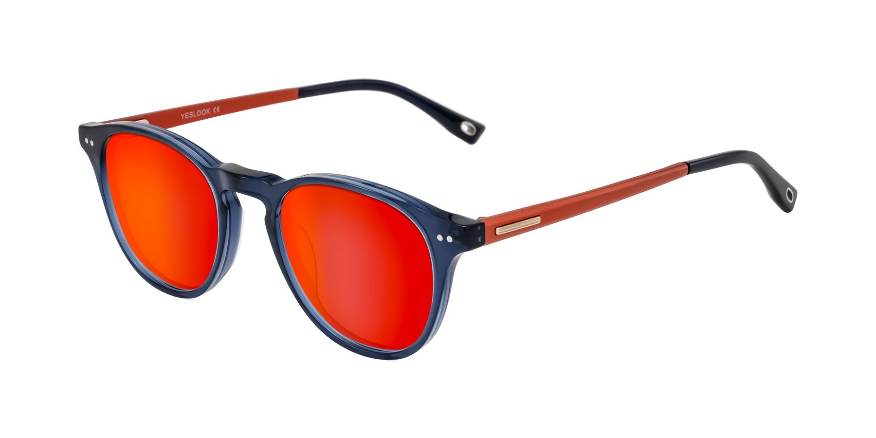 Angle of Orkid in Blue/Orangle with Red Gold Mirrored Lenses