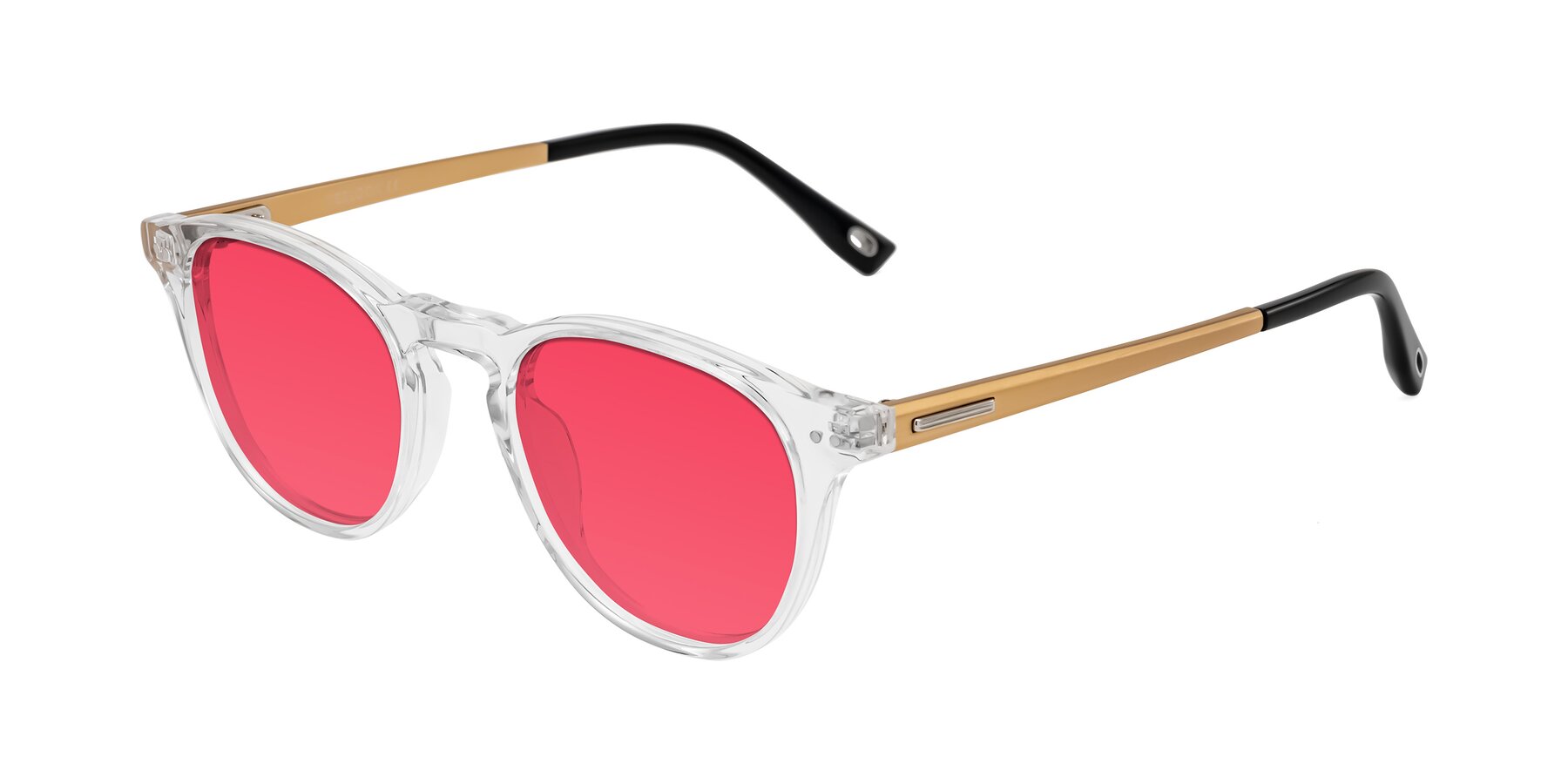 Angle of Orkid in Clear/Gold with Red Tinted Lenses