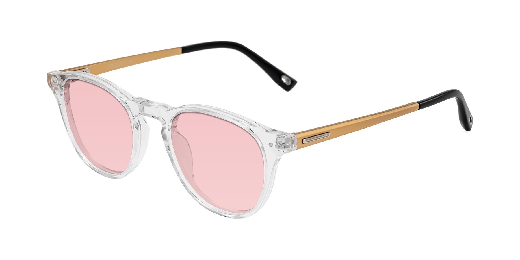 Angle of Orkid in Clear/Gold with Light Garnet Tinted Lenses