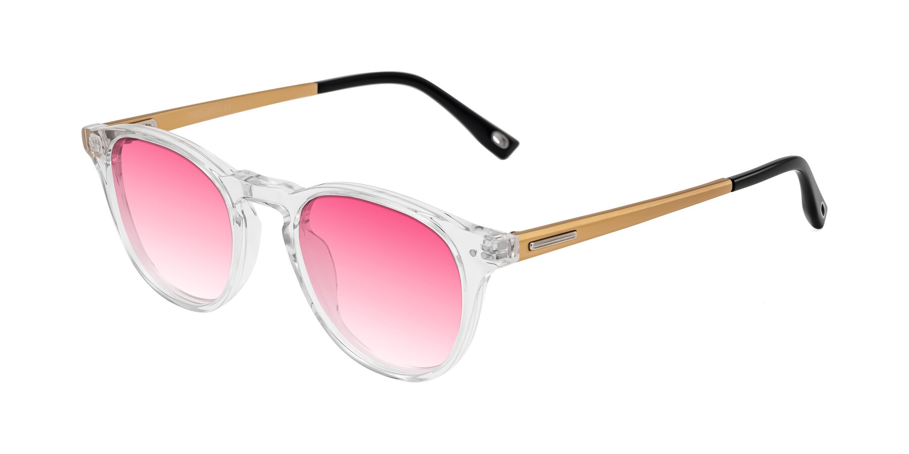 Angle of Orkid in Clear/Gold with Pink Gradient Lenses