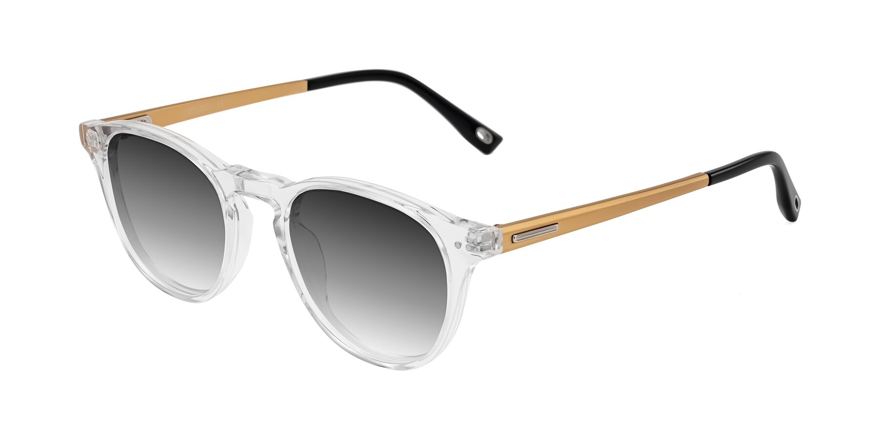 Angle of Orkid in Clear/Gold with Gray Gradient Lenses