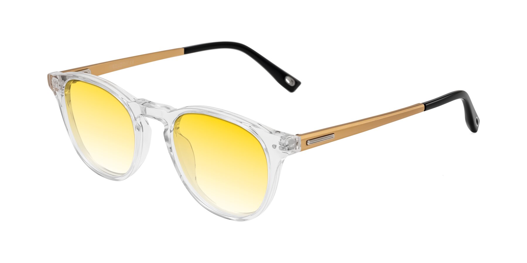 Angle of Orkid in Clear/Gold with Yellow Gradient Lenses