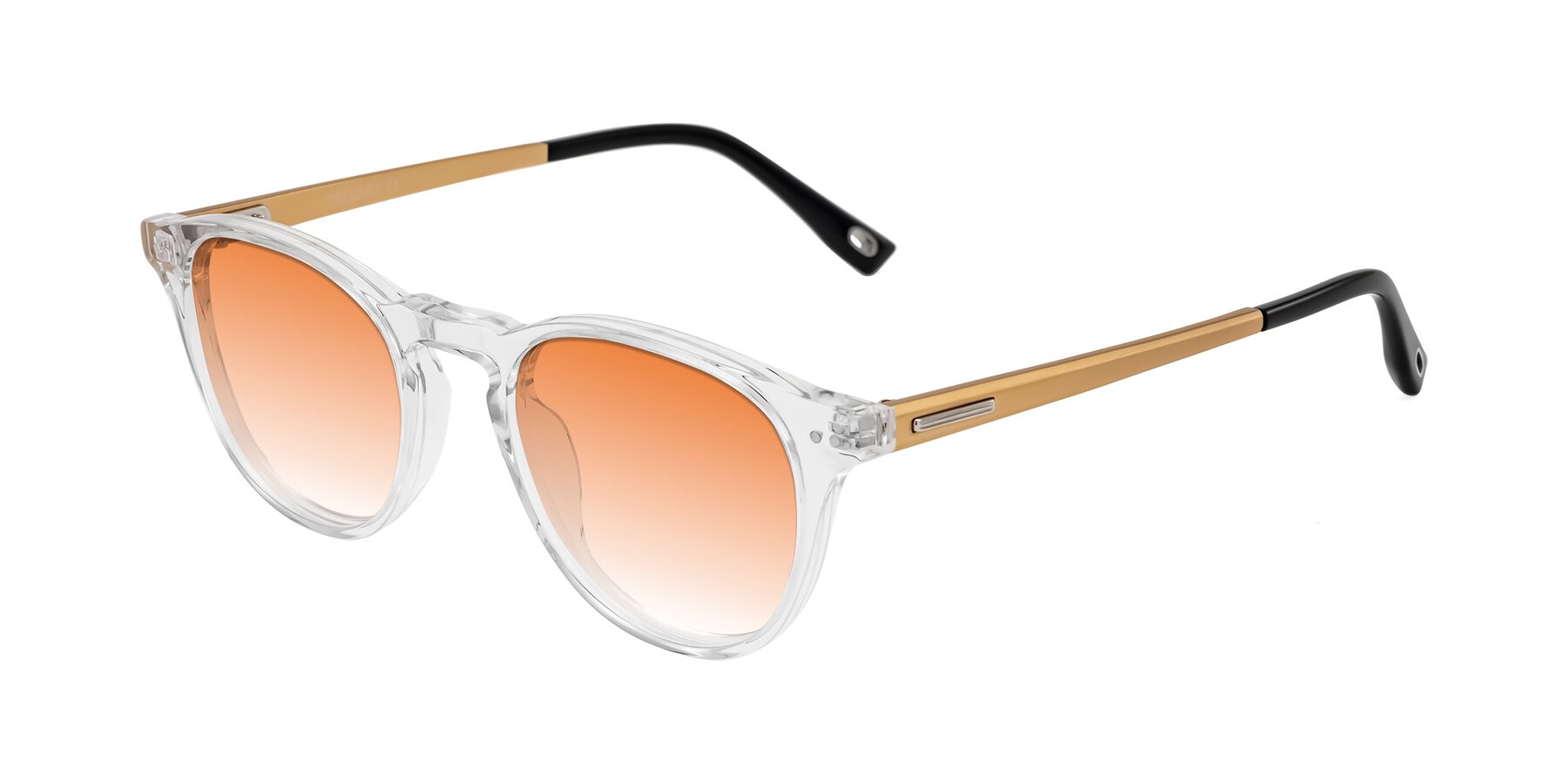 Angle of Orkid in Clear/Gold with Orange Gradient Lenses