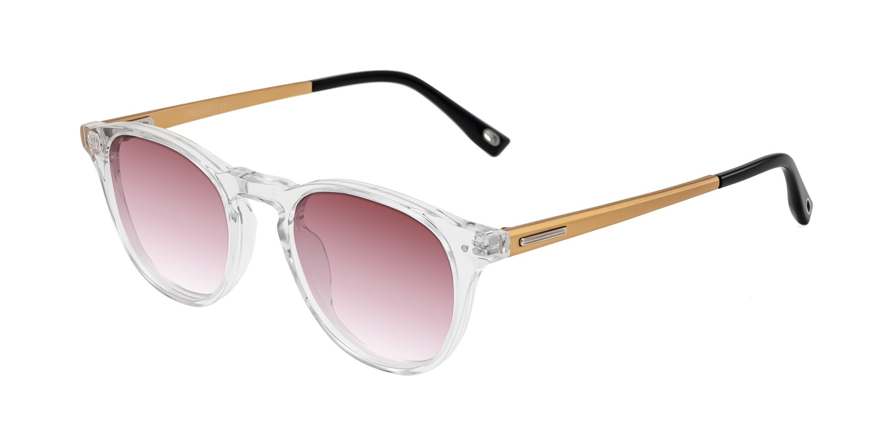 Angle of Orkid in Clear/Gold with Garnet Gradient Lenses