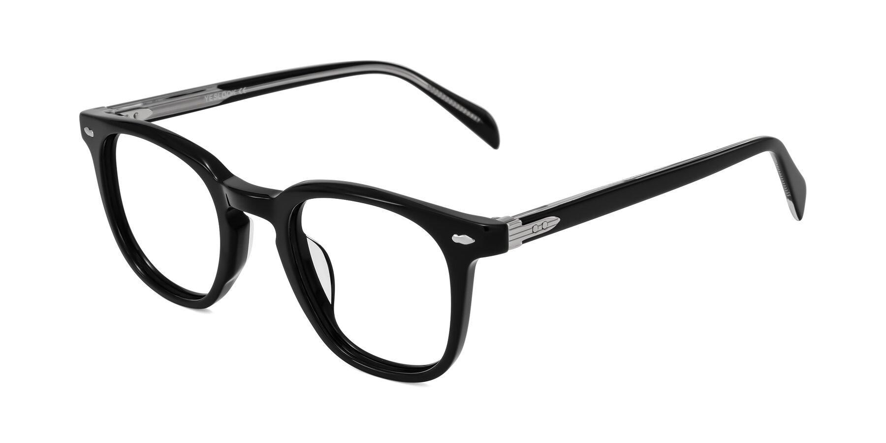 Angle of Palu in Black with Clear Blue Light Blocking Lenses