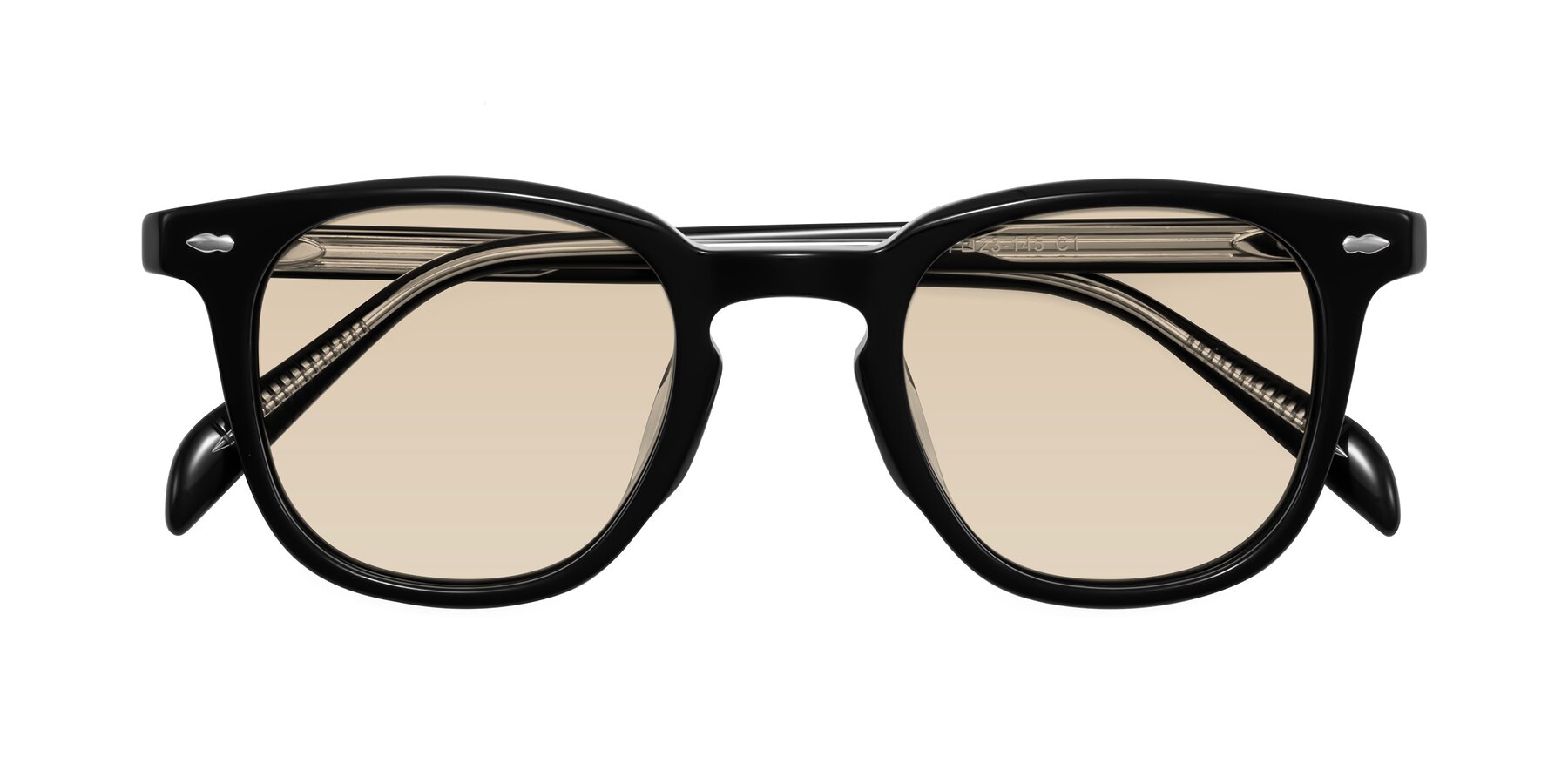 Folded Front of Palu in Black with Light Brown Tinted Lenses