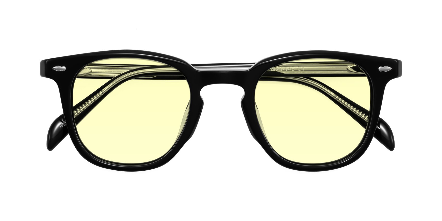 Folded Front of Palu in Black with Light Yellow Tinted Lenses