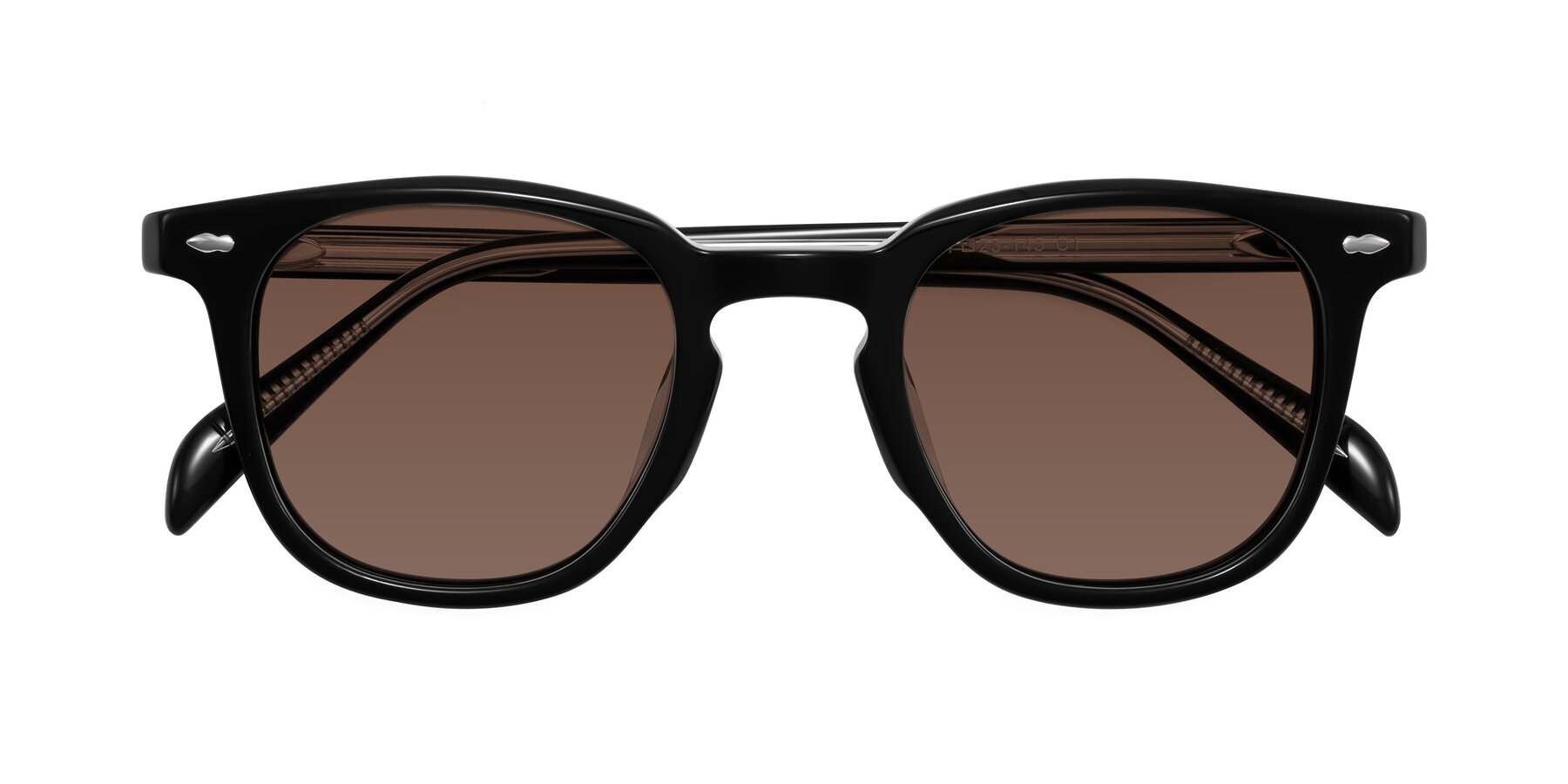 Folded Front of Palu in Black with Brown Tinted Lenses