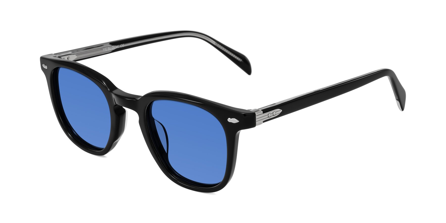 Angle of Palu in Black with Blue Tinted Lenses