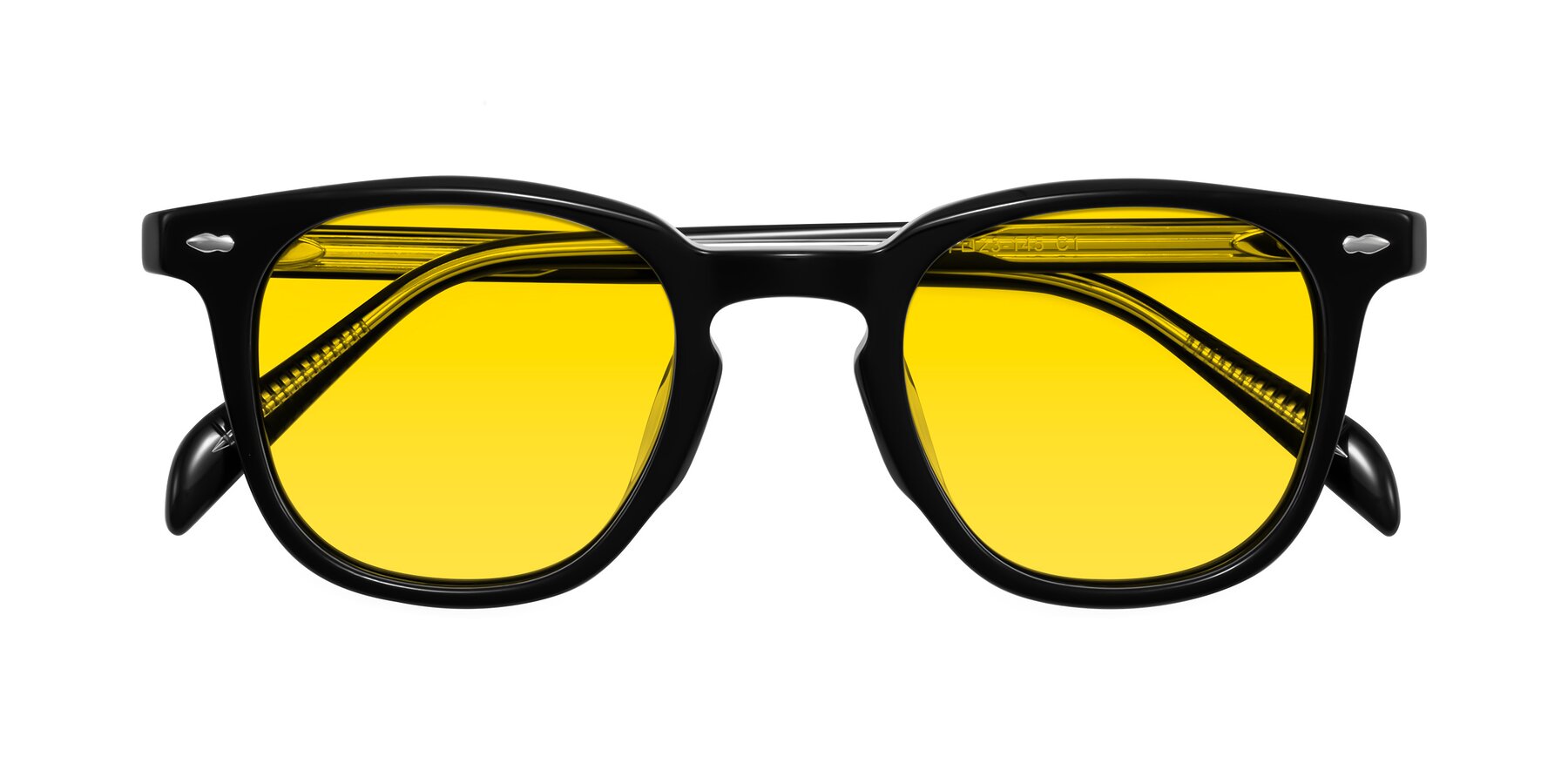 Folded Front of Palu in Black with Yellow Tinted Lenses